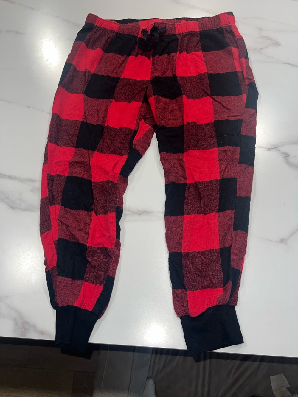 Old Navy Red and Black Buffalo Plaid Joggers